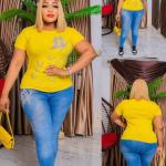 Casual Yellow Top and Jeans