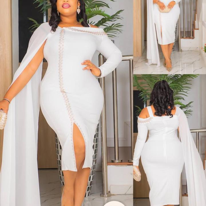 Off-White Standout Formal Dress