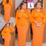 Orange Maxi Fashion Classic Dress