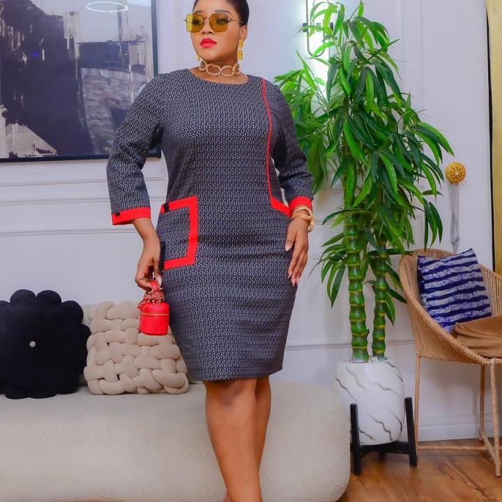 Grey and Red sides Mini Dress