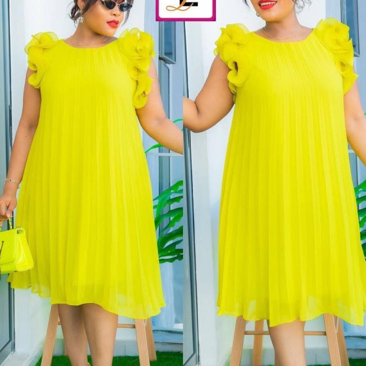 Yellow Fashion Mini Dress